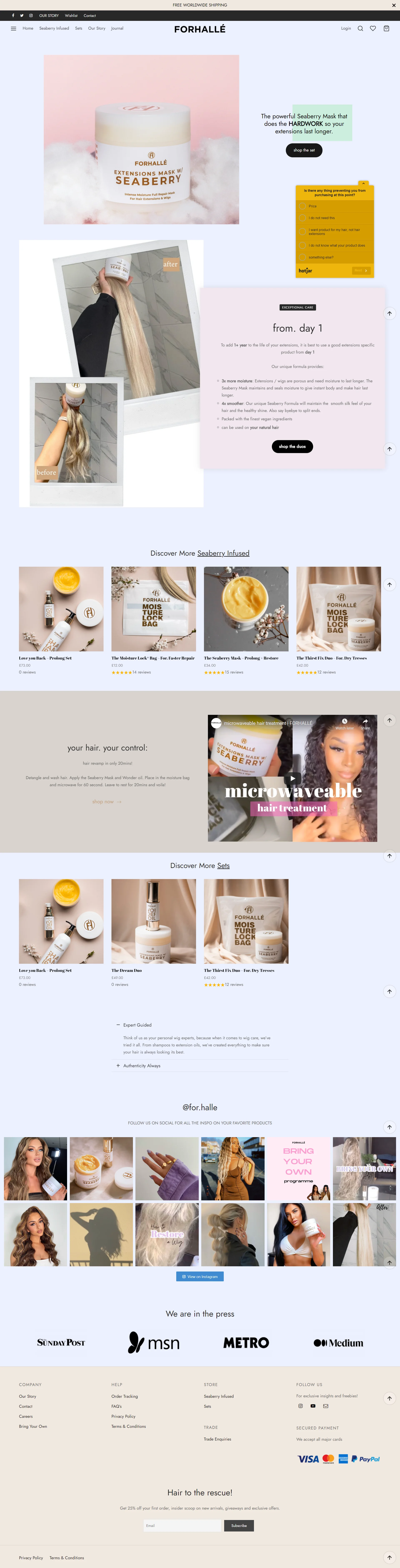 Maintain 2 WooCommerce Hair Care Websites
