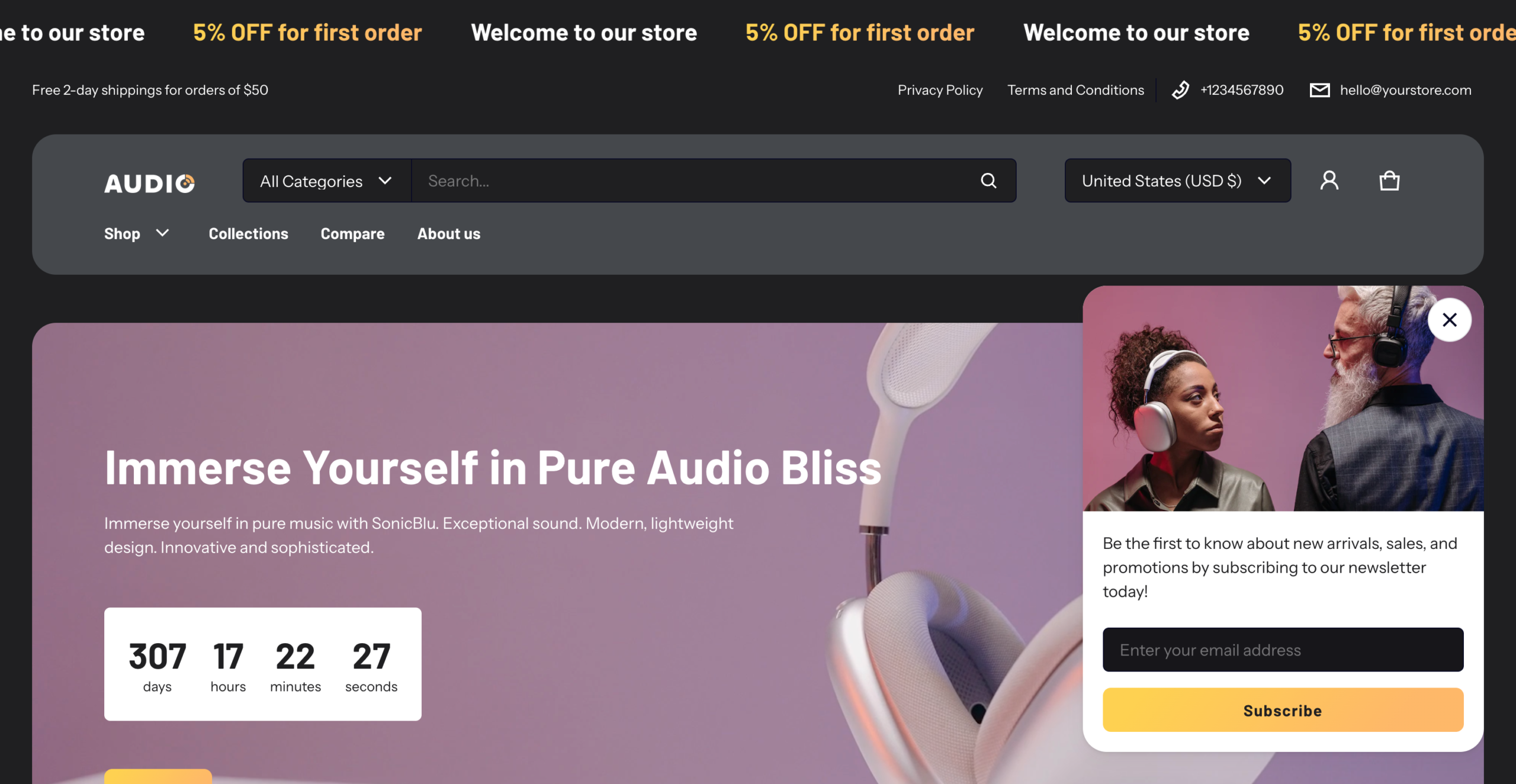 Electro Shopify Theme demo storefront designed for consumer electronics